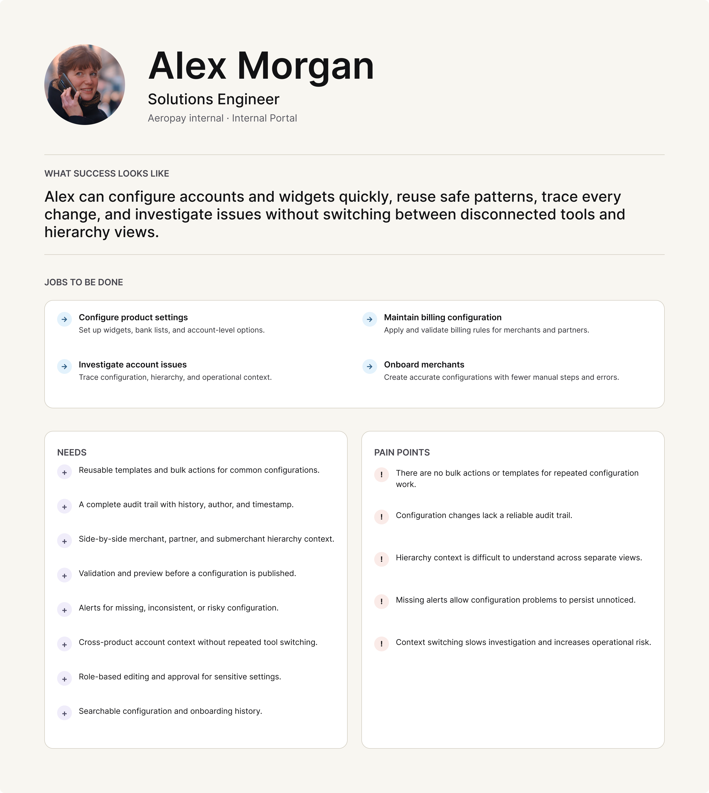 Complete portal persona artifact for Alex
