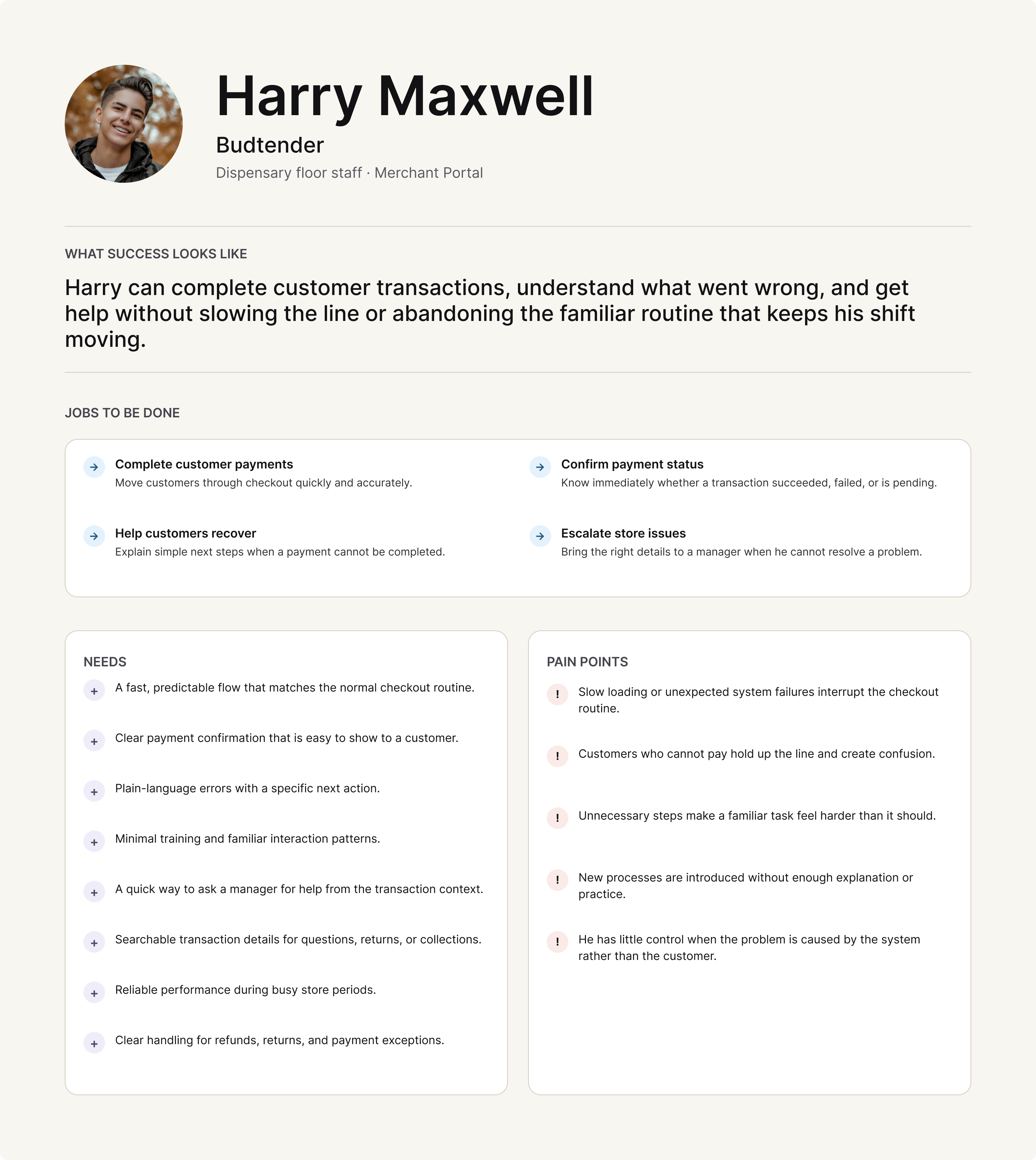 Complete portal persona artifact for Harry